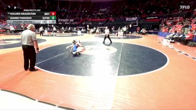 1A 150 lbs Champ. Round 1 - Gianni Panozzo, Clifton (Central) vs Holden Brazelton, Tolono (Unity)