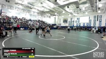 115 lbs Cons. Round 1 - Zyara Torres, Patriot vs Nalani Reglos, Camarillo