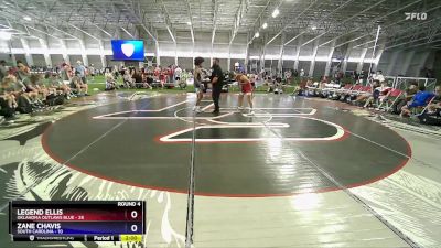 132 lbs Round 4 (6 Team) - Legend Ellis, Oklahoma Outlaws Blue vs Zane Chavis, South Carolina