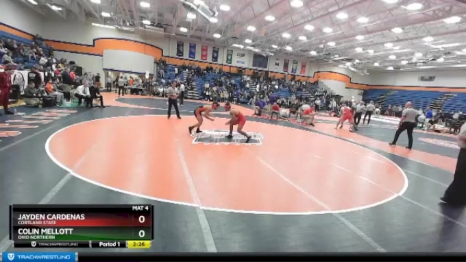 125 lbs Quarterfinal - Jayden Cardenas, Cortland State vs Colin Mellott ...