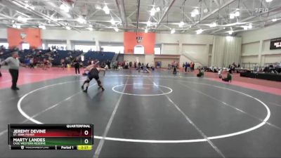 165 lbs Quarterfinal - Jeremy Devine, St. John Fisher vs Marty Landes, Case Western Reserve