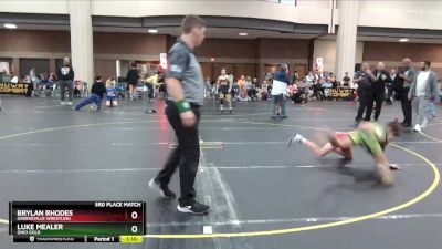 100 lbs 3rd Place Match - Luke Mealer, Ohio Gold vs Brylan Rhodes, Greeneville Wrestling