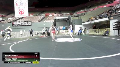 118 lbs Quarterfinal - Annika Scott, Folsom High School Wrestling vs Camila Cruz, El Camino SSF High School Wrestling