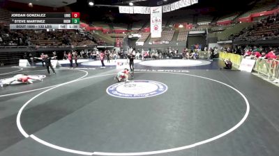 132 lbs Champ. Rd Of 32 - Jordan Gonzalez, Liberty Ranch High School Wrestling vs Steve Martinez, Righetti High School Wrestling