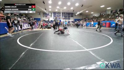 76-80 lbs Consolation - Hanna Lollis, Cowboy Wrestling Club vs Jaxson Goodin, Morrison Takedown Club