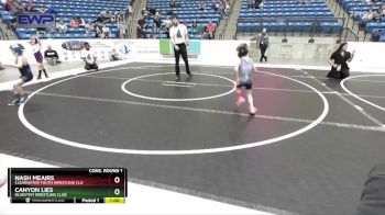 46 lbs Cons. Round 1 - Canyon Lies, Bluestem Wrestling Club vs Nash Meairs, Clearwater Youth Wrestling Clu