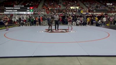 155 lbs Quarterfinal - Shawna Case, LaCygne-Prairie View Hs vs MaKayla Connor, Silver Lake Hs