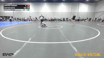 43 lbs Quarterfinal - Greyson Summitt, Tulsa Elite 9U vs Sawyer Watts, Team Savage 9U
