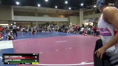 100 lbs Cons. Round 2 - Cody Currington, Wrestling Academy Of Louisiana vs Cooper Sanders, TNWA