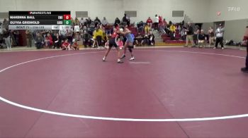 114-115 lbs 1st Place Match - Olyvia Griswold, East Buchanan Girls vs Makenna Ball, Western Dubuque Girls