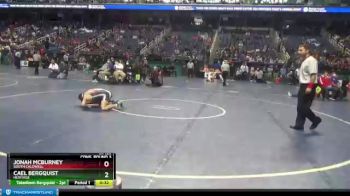 4A 120 lbs Cons. Round 3 - Jonah Mcburney, South Caldwell vs Cael Bergquist, Heritage