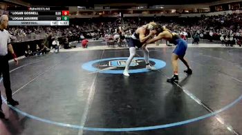 4A 215 lbs Semifinal - Logan Gosnell, Bloomfield vs Logan Aguirre, Silver