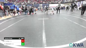 52 lbs Quarterfinal - Creed Long, Iron Will Wrestling Club vs Azayla Mitchell, El Reno Wrestling Club