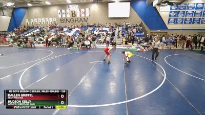 125 lbs Quarterfinal - Dallen Griffel, Team Prestige vs Hudson Kelly, Wasatch Wrestling Club