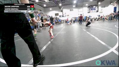 49 lbs Quarterfinal - Maxim Langford, ARDMORE TAKEDOWN CLUB vs Jaistin Hemphill, Noble Takedown Club
