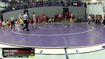 150 lbs 2nd Wrestleback (8 Team) - Grant Voelker, Evansville Mater Dei vs Chase Kline, Avon