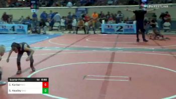 43 lbs Quarterfinal - Cooper Karber, Piedmont vs Sutton Hawley, Enid Youth Wrestling