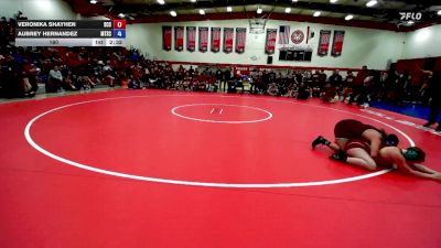 160 lbs Semis & 1st Wrestleback (8 Team) - Aubrey Hernandez, Mt. San Antonio College vs Veronika Shayhen, Sacramento City College