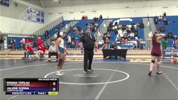 138 lbs 5th Place Match - Valerie Godina, Cerritos College vs Manaia Tofilau, Mt. San Antonio College