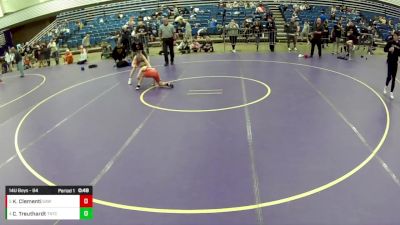 14U Boys - 84 lbs Cons. Round 5 - Cashton Treuthardt, Team Nazar Training Center vs Kash Clementi, Gladiators Academy Wrestling