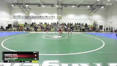 133 lbs Quarterfinal - Elijah Flores, Cerritos College vs Andrew Diaz, Victor Valley College