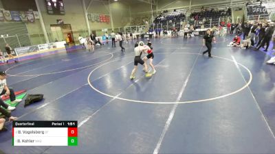 138 lbs Quarterfinal - Benjamin Kohler, Wasatch vs Brody Vogelsberg, Spanish Fork