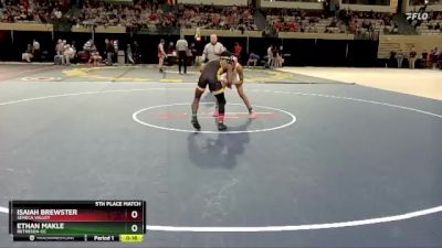 113-4A/3A 5th Place Match - Isaiah Brewster, Seneca Valley vs Ethan Makle, Bethesda-CC