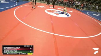 67 lbs Champ. Round 1 - Owen Coughanour, Riverton USA Wrestling vs Easton Mamalis, Green River Grapplers Wrestling