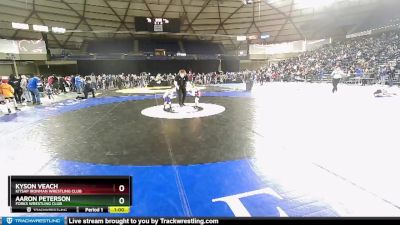 39-41 lbs Quarterfinal - Kyson Veach, Kitsap Ironman Wrestling Club vs Aaron Peterson, Forks Wrestling Club