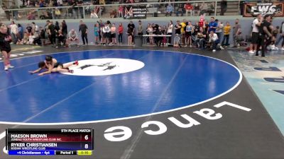 83 lbs 5th Place Match - Ryker Christiansen, Kodiak Wrestling Club vs Maeson Brown, Juneau Youth Wrestling Club Inc.