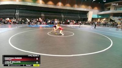 110 lbs Cons. Round 4 - Carlie Williams, Golden West vs Montana Parker, Sherwood