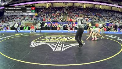 Girls-145 lbs Cons. Round 1 - Harleigh Toepfer, Portage Northern Hs Girls vs Camille Mitchell, Lake City Area Hs Girls