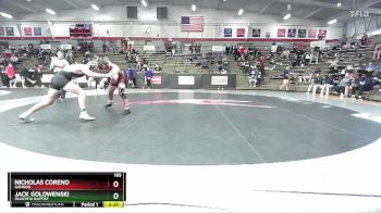 165 lbs Champ. Round 1 - Jack Golowenski, Ouachita Baptist vs Nicholas Coreno, Gannon