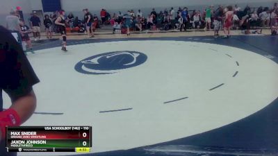 110 lbs Quarterfinal - Max Snider, Ground Zero Wrestling vs Jaxon Johnson, MiddleTNFreco