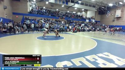 140lbs Champ. Round 1 - Tori-Ana Mendiola, Hudson`s Bay (Girls) vs Lyla Klingler, Peninsula (Girls)