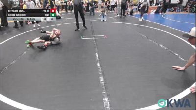 43 lbs 3rd Place - Brycen Leal, Jacket Wrestling Club vs Koen Goodin, Cowboy Wrestling Club