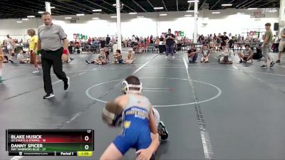 72 lbs Round 5 (6 Team) - Blake Husick, U2 Starts & Stripes vs Danny Spicer, Mat Warriors Blue