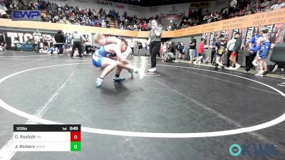 120 lbs Consi Of 8 #2 - Drake Rosholt, Tuttle Wrestling vs Jaxon Rickers, Woodward Youth Wrestling