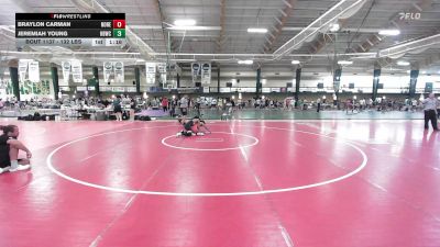 132 lbs Consi Of 16 #2 - Braylon Carman, None vs Jeremiah Young, Honeybadgers