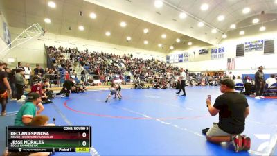 49 lbs Cons. Round 3 - Jesse Morales, SoCal Hammers WC vs Declan Espinosa, Rough House Wrestling Club