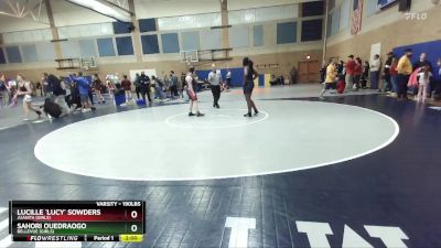 190lbs Champ. Round 2 - Sahori Ouedraogo, Bellevue (Girls) vs Lucille `Lucy` Sowders, Juanita (Girls)