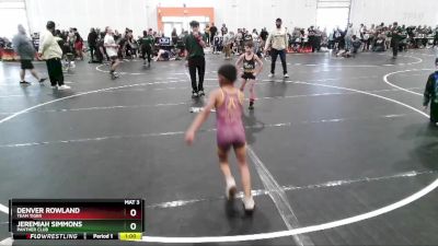 55 lbs Cons. Round 4 - Denver Rowland, Team Tiger vs Jeremiah Simmons, Panther Club