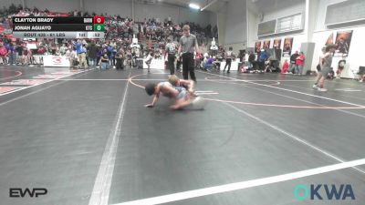 61 lbs Consi Of 8 #1 - Clayton Brady, Barnsdall Youth Wrestling vs Jonah Aguayo, Grove Takedown Club