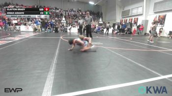 61 lbs Consi Of 8 #1 - Clayton Brady, Barnsdall Youth Wrestling vs Jonah Aguayo, Grove Takedown Club