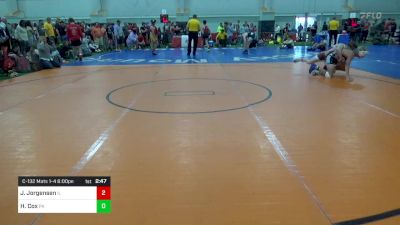 C-132 Mats 1-4 6:00pm lbs Round Of 32 - Jaxon Jorgensen, IL vs Hunter Cox, PA