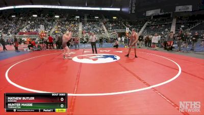 3A-157 lbs Champ. Round 1 - Mathew Butler, Rawlins vs Hunter Massie, Torrington