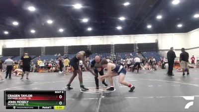 187 lbs Round 3 (4 Team) - John Mosely, Palmetto White vs Cragen Taylor, Southern Wolves