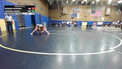 130lbs Cons. Round 4 - McKenna Peterson, University (Girls) vs Courtney Wright, Hermiston (Girls)