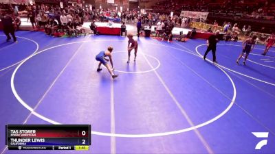 132 lbs Quarterfinal - Tas Storer, Poway Wrestling vs Thunder Lewis, California