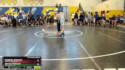 106 lbs Finals (8 Team) - Maddox Spencer, Osceola (Kissimmee) vs Bryan Morales, South Dade